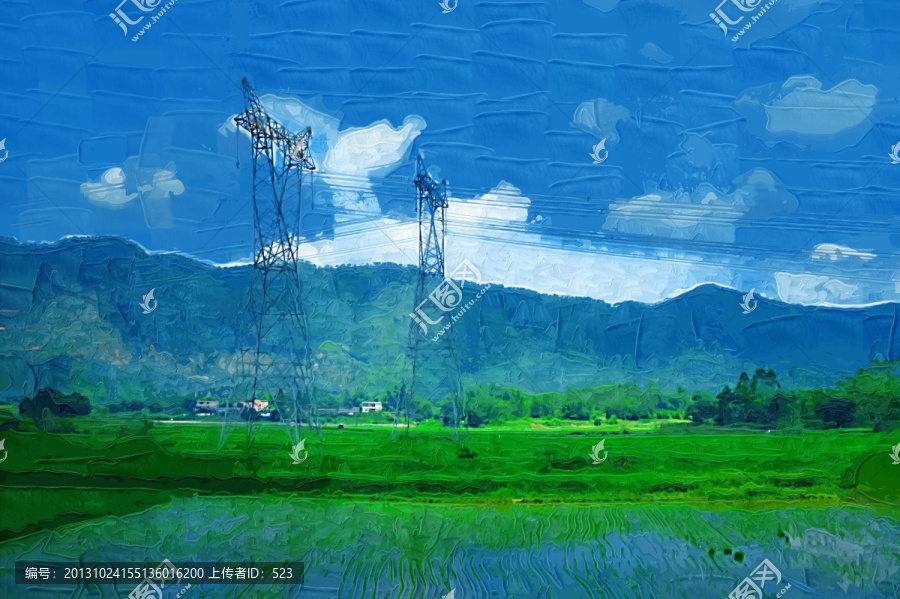 山水油畫
