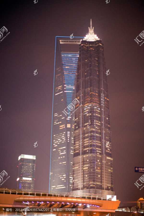 上海,陆家嘴,夜景,金茂大厦