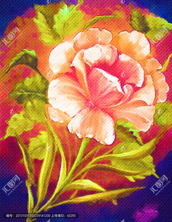 裝飾畫,水彩畫,花卉