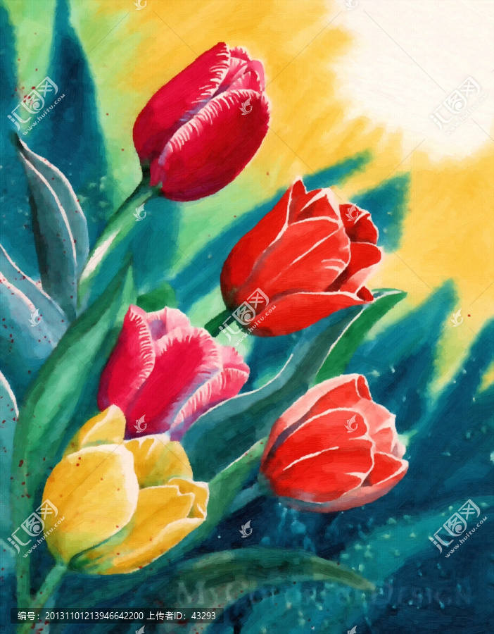 裝飾畫,油畫,花卉