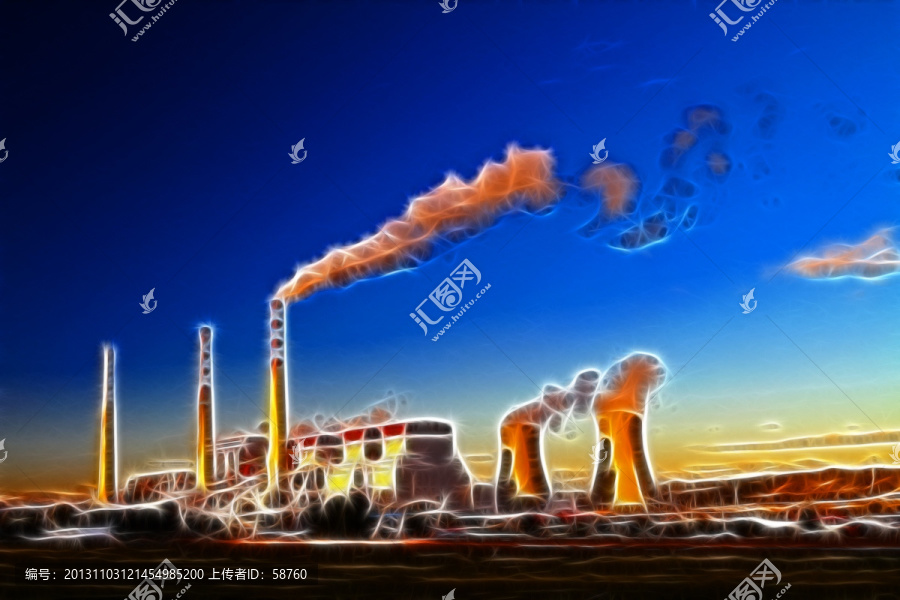 發(fā)電廠,電腦抽象畫