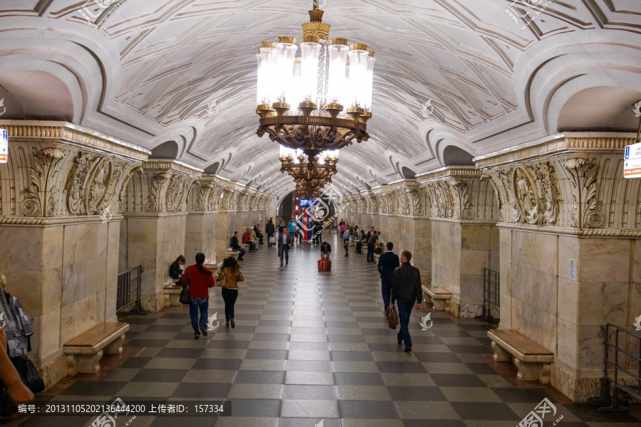 莫斯科地铁辉煌建筑景观