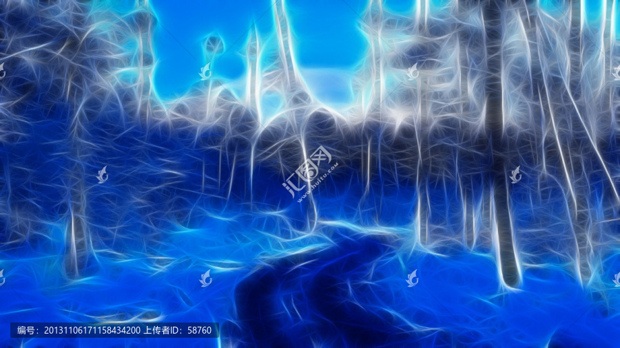 雪林之路,電腦畫