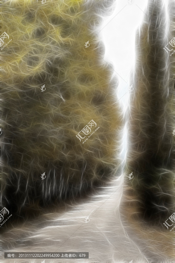 裝飾畫,,林蔭道