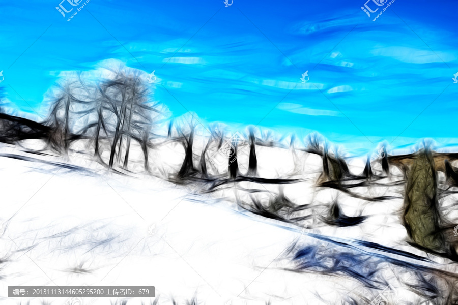 裝飾畫,,森林雪景
