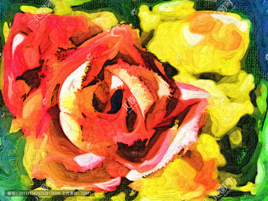 抽象畫,花卉