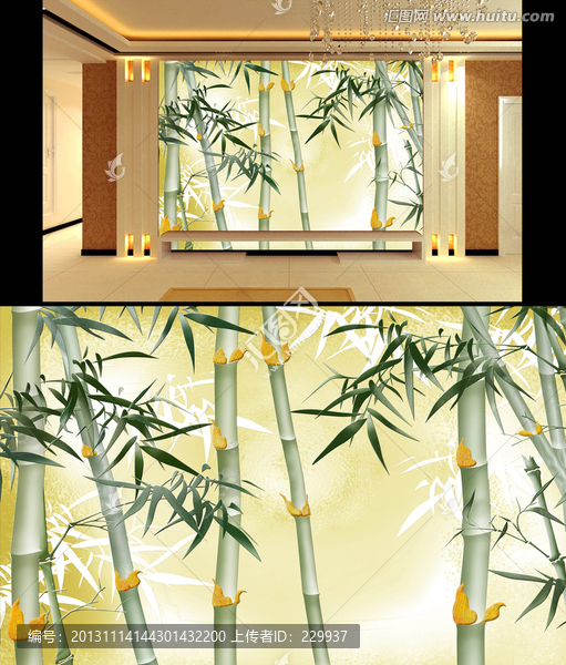 藝術(shù)玻璃浮雕背景,,竹