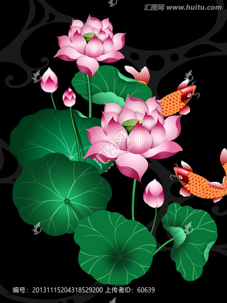 工筆畫,荷花