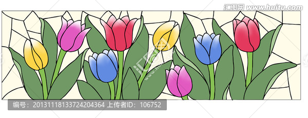 郁金香連續(xù)圖案