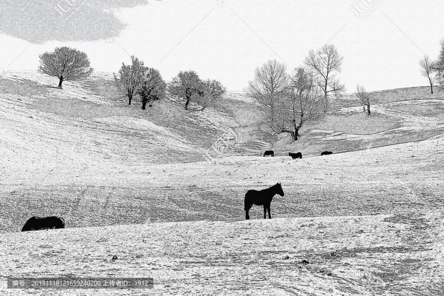 素描,風景