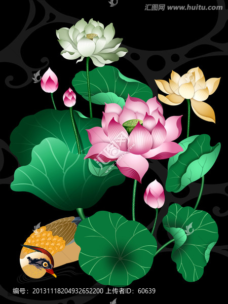 工筆畫(huà),荷花
