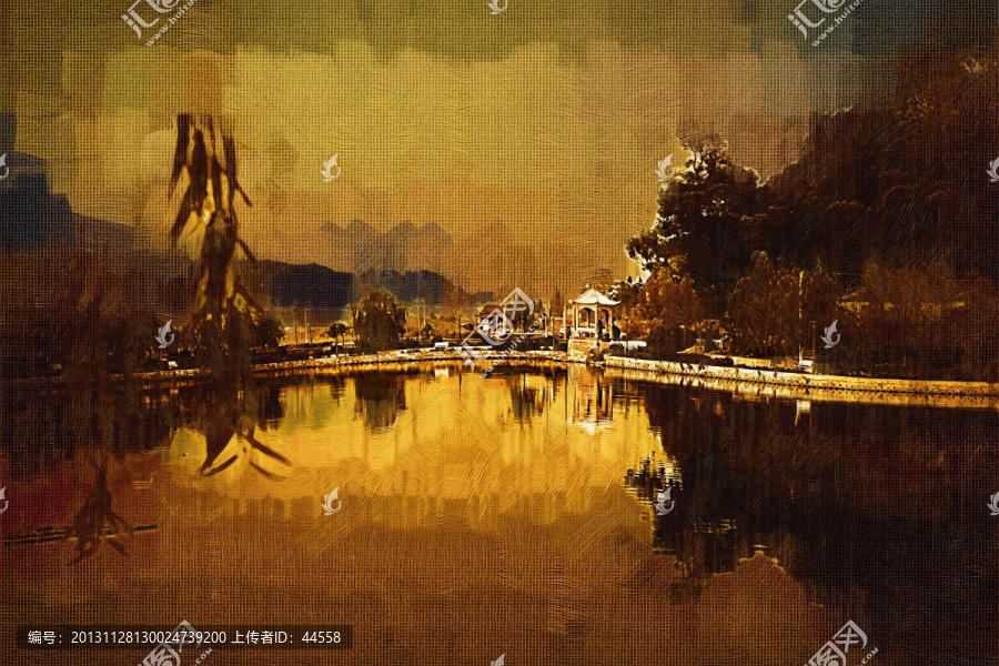 山水畫,油畫