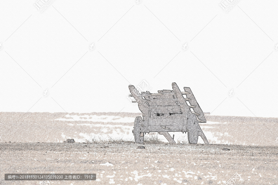 素描,馬車