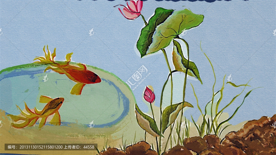 荷花,抽象畫