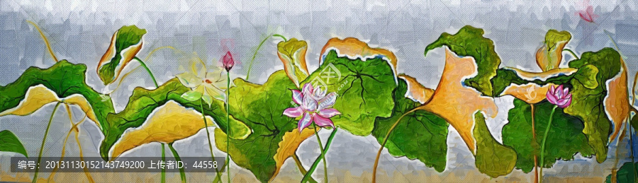 荷花,抽象畫