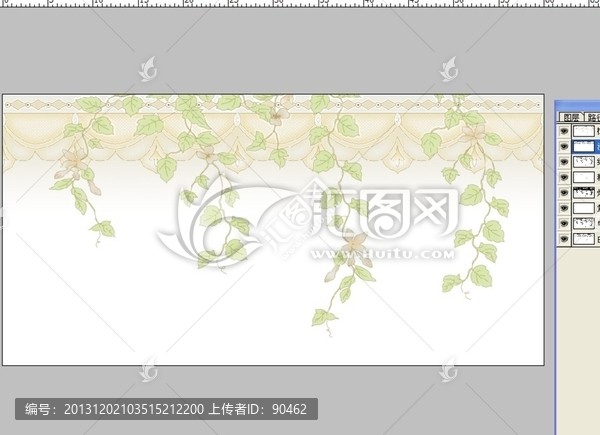 瓷片腰線花片（通道分色）