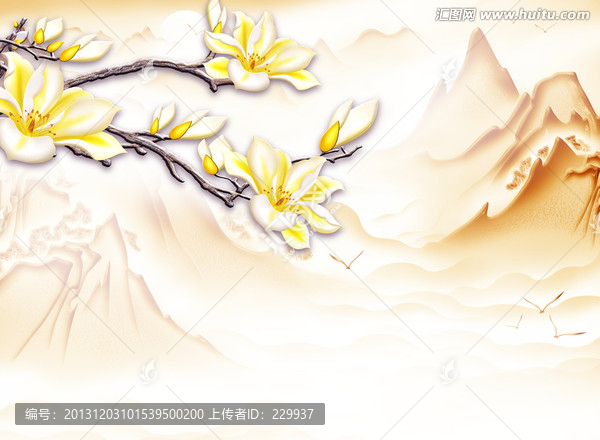 巨幅藝術(shù)玻璃寫真,,玉蘭花