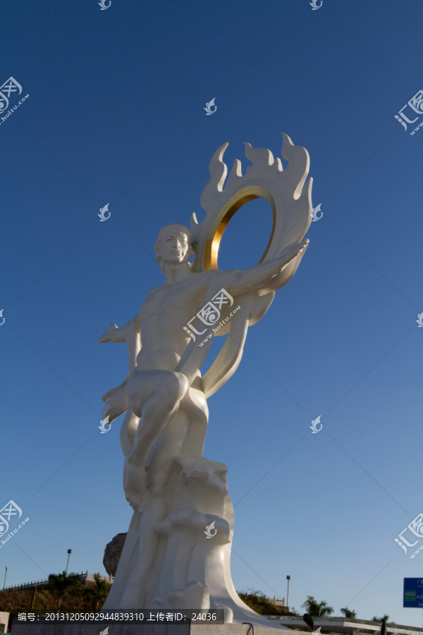 防城港龙马景区,太阳神雕塑