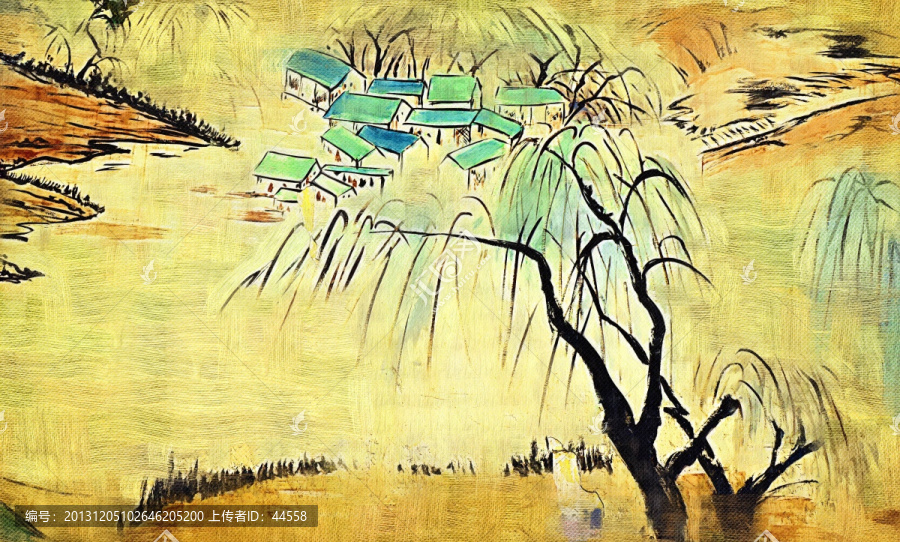 山水画,油画