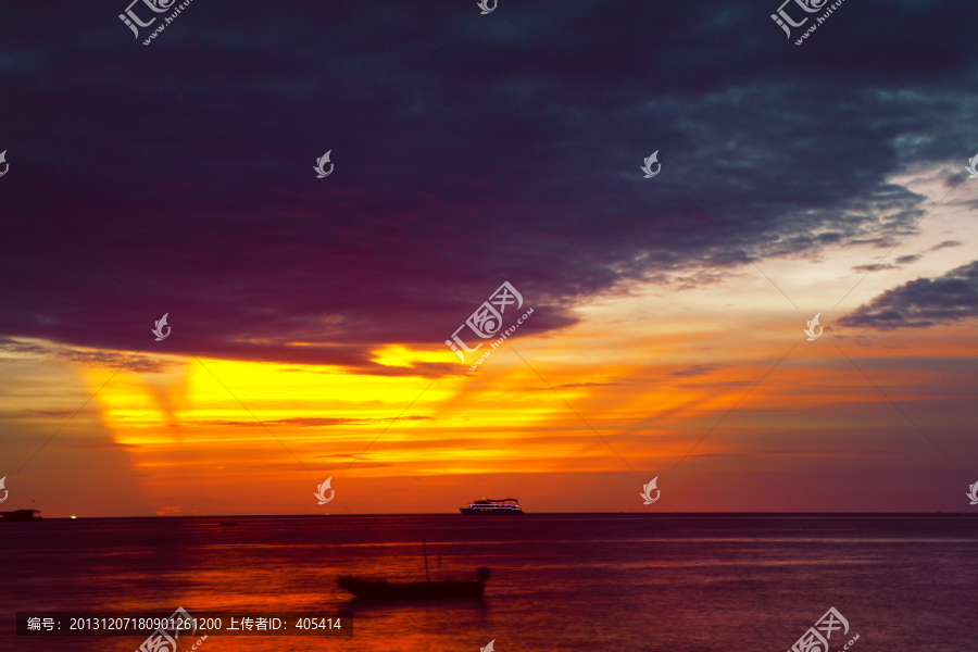 芭堤雅海灣晚霞