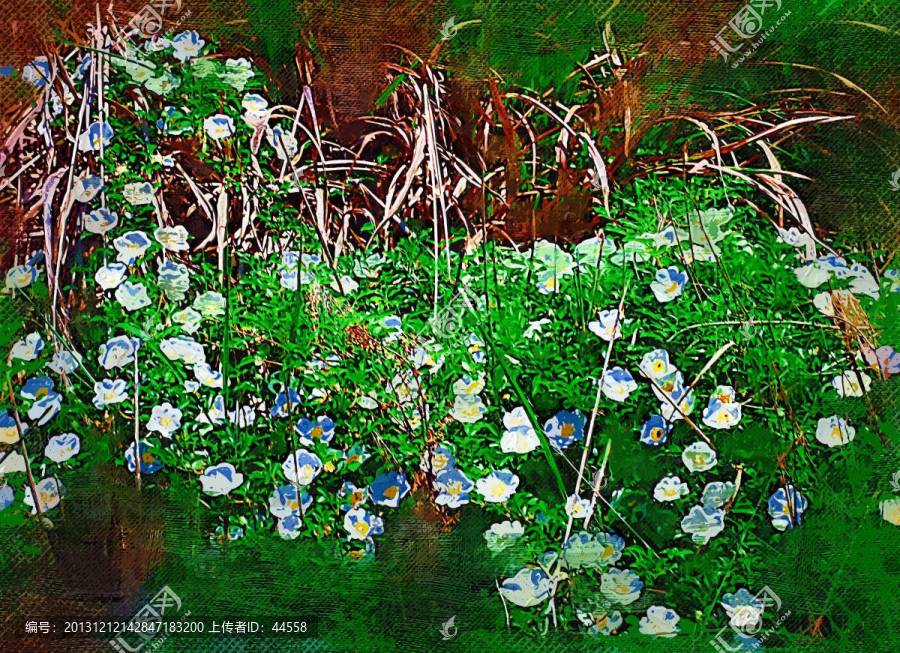 油畫,花