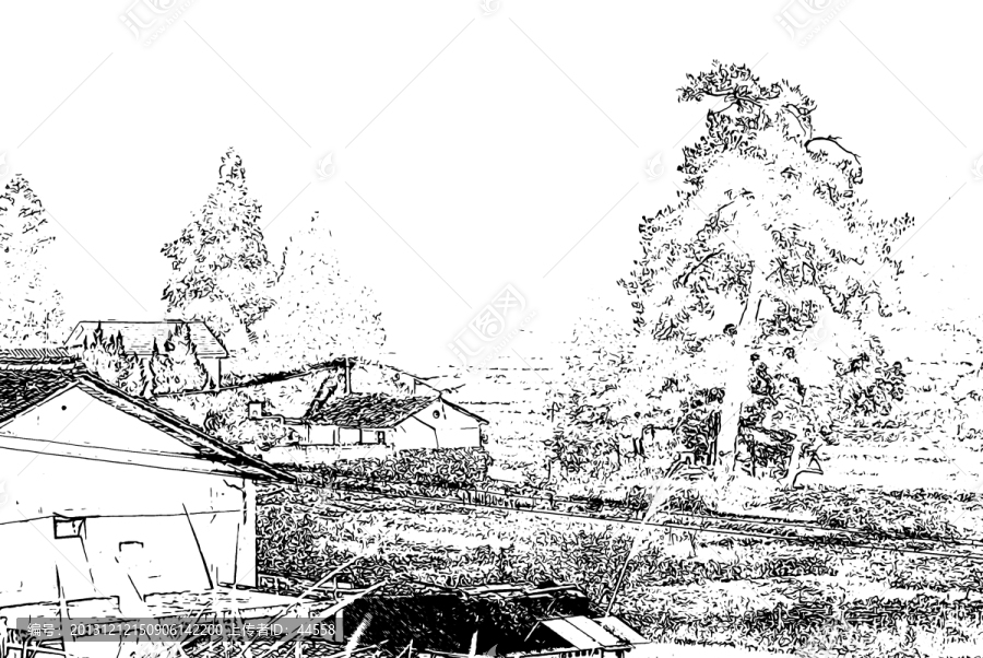素描,鄉(xiāng)村