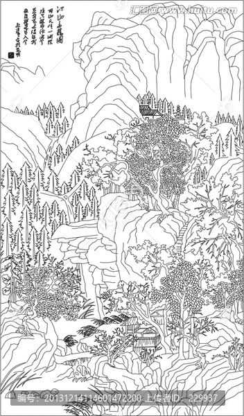 藝術(shù)玻璃矢量圖,,江山多嬌圖
