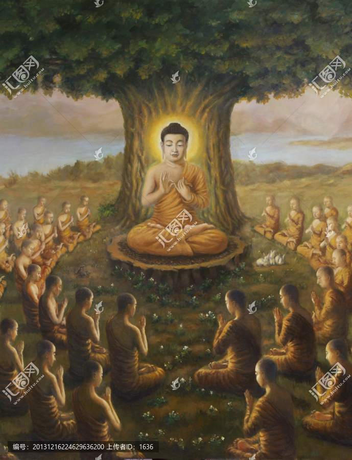 釋迦摩尼講法圖