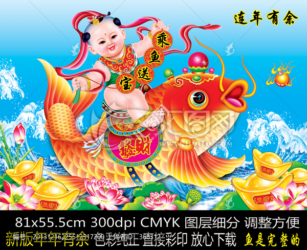 年畫,魚,年年有余