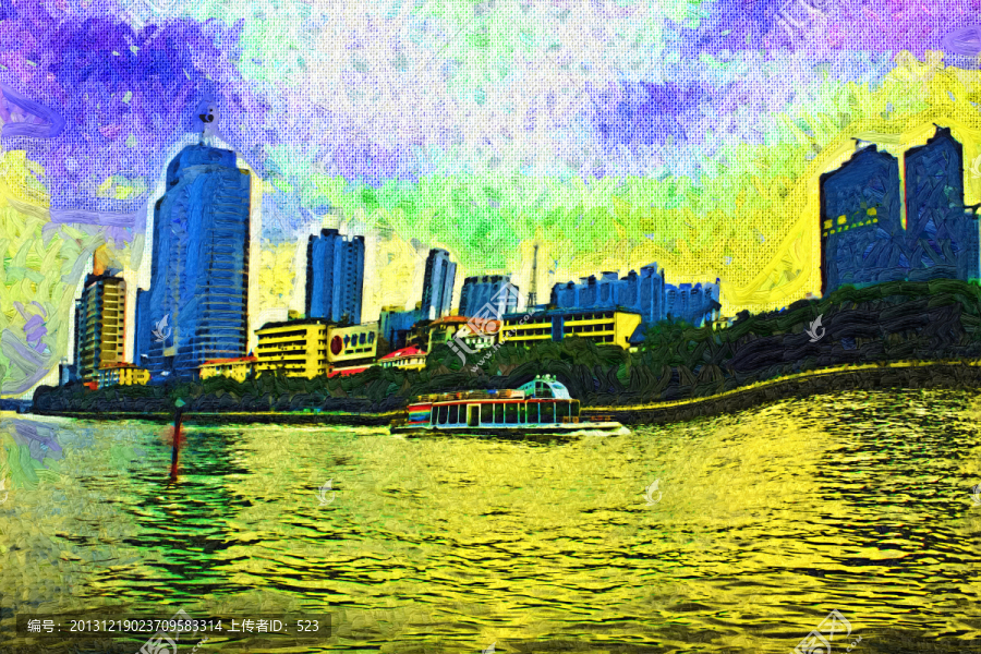 都市油畫
