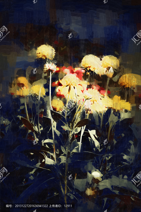 花卉裝飾畫,花卉油畫