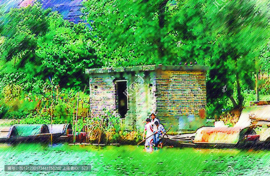 山水彩畫(huà)