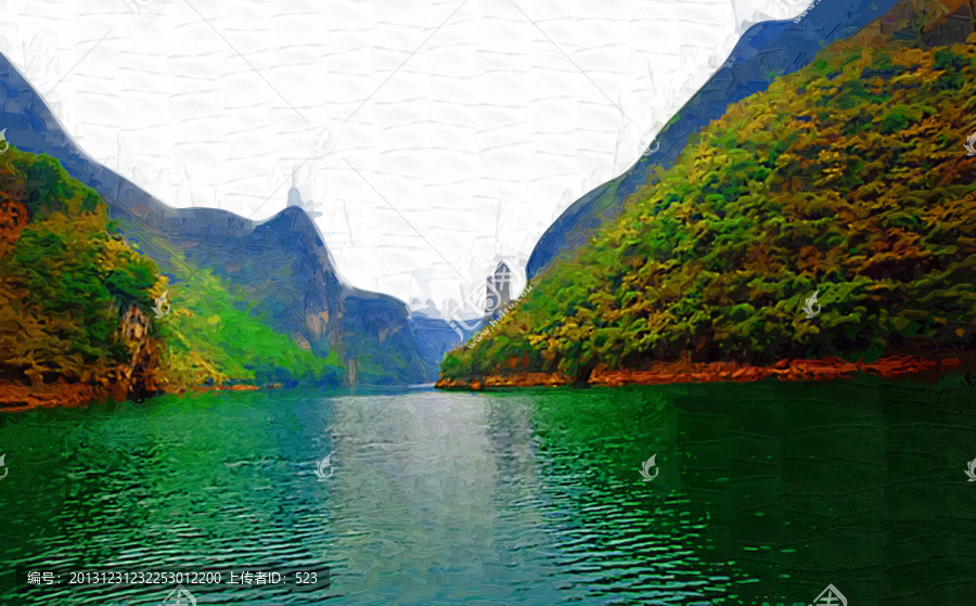 山脈風(fēng)景畫