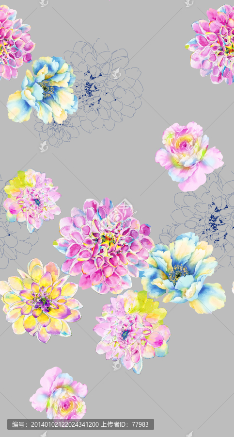 手繪花朵（去底分層）