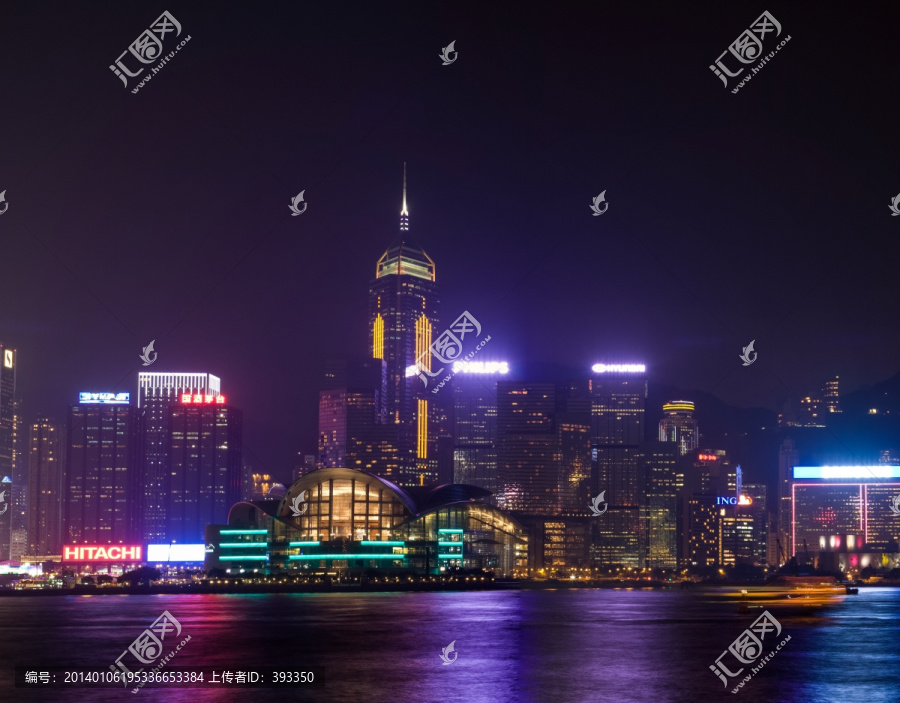 香港维多利亚港全景图,接片