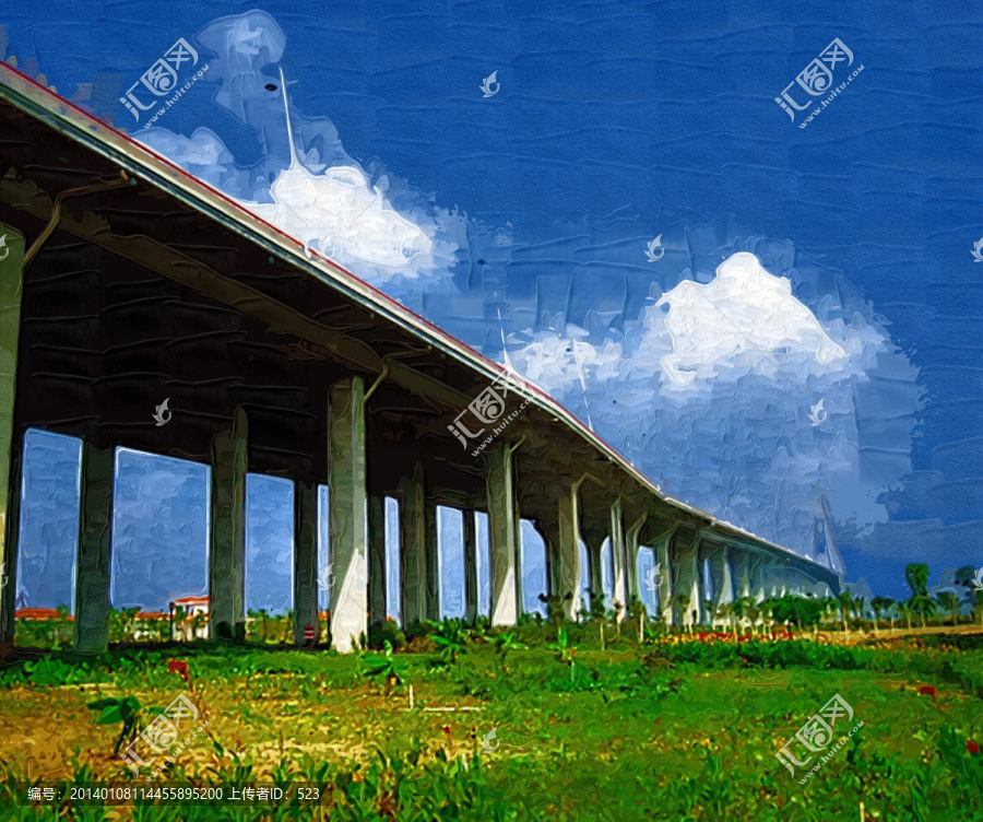 橋梁油畫