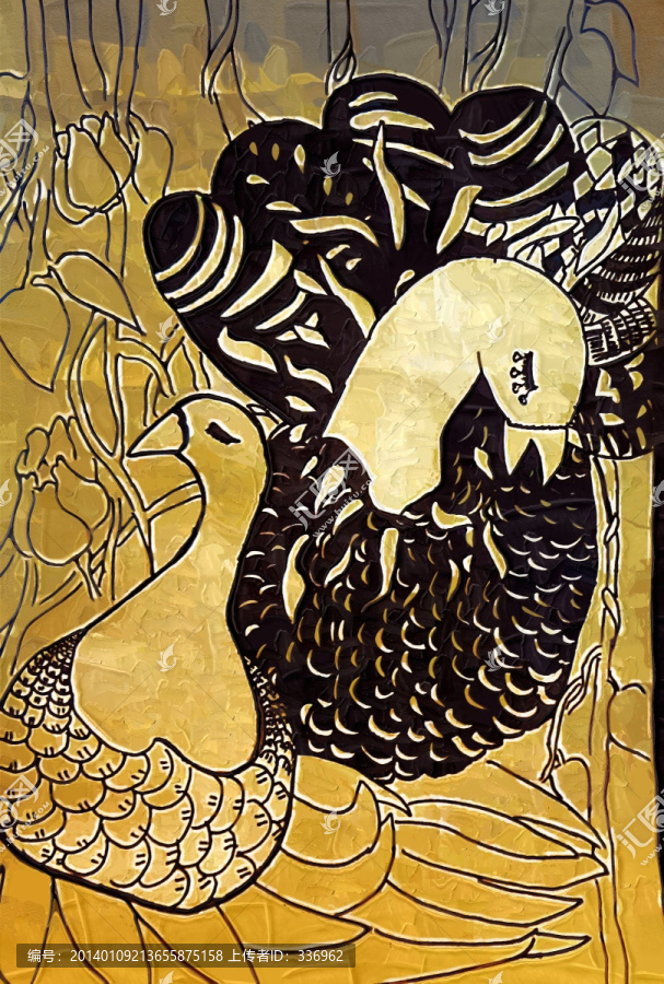裝飾畫,鳥