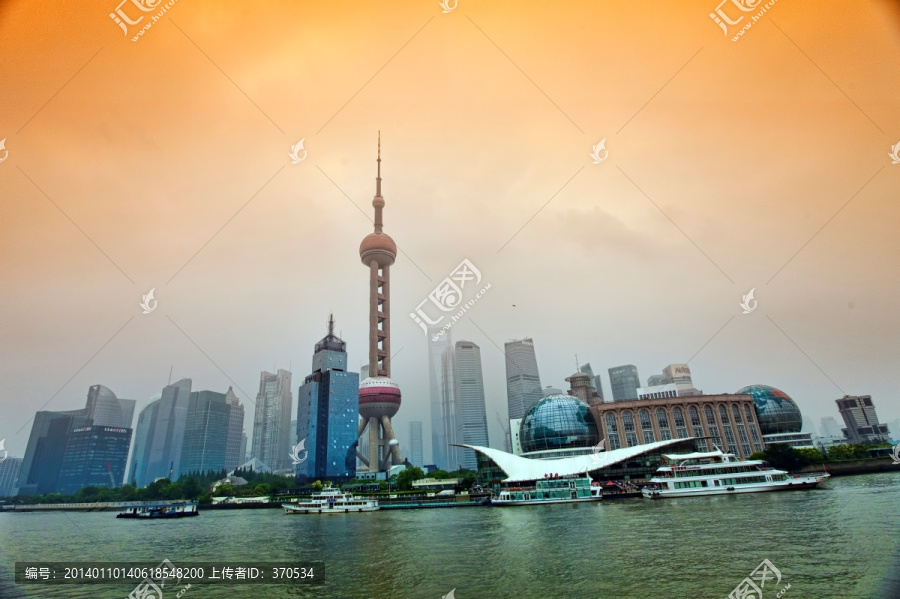 上海外滩,浦江,水面,现代建筑
