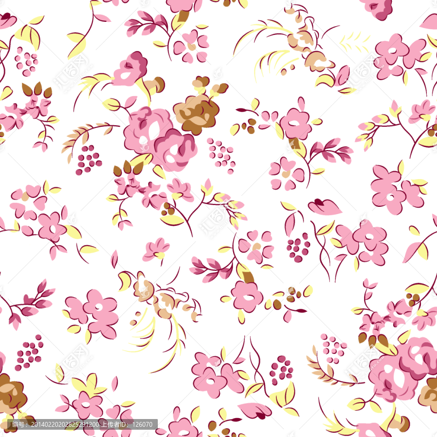 青花瓦小花,碎花