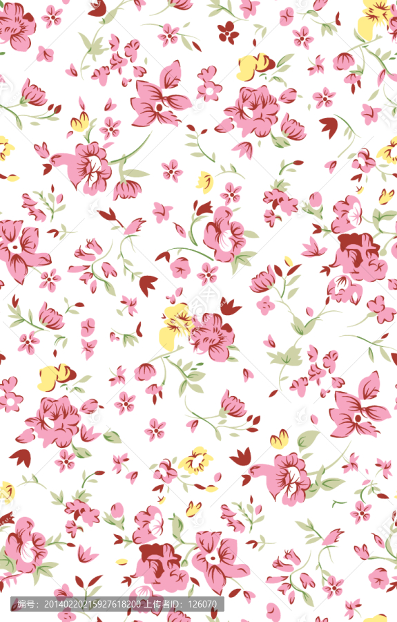 青花瓦小花,碎花