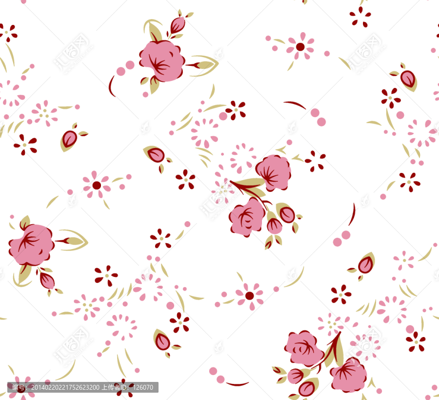 青花瓦小花,碎花