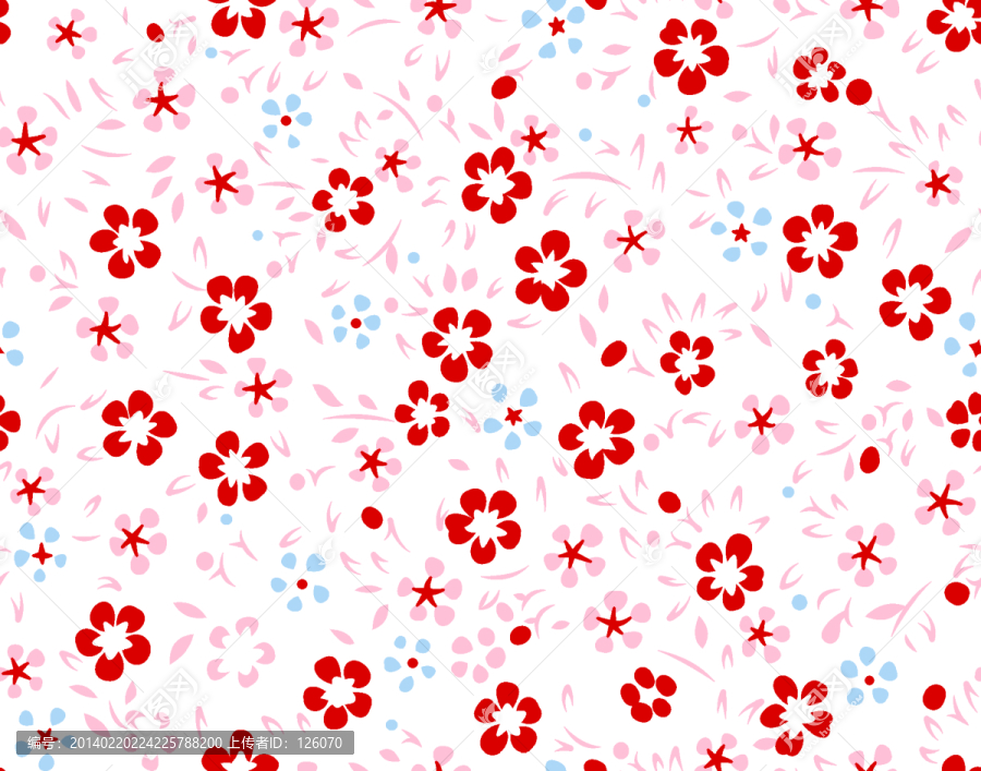 青花瓦小花,碎花