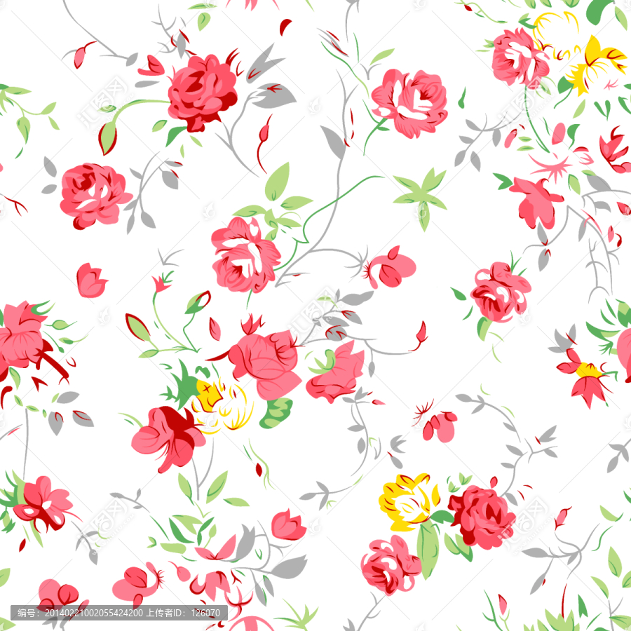 青花瓦小花,碎花
