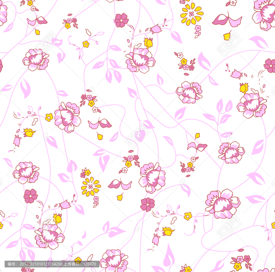 青花瓦小花,碎花