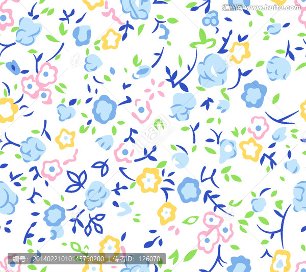 青花瓦小花,碎花