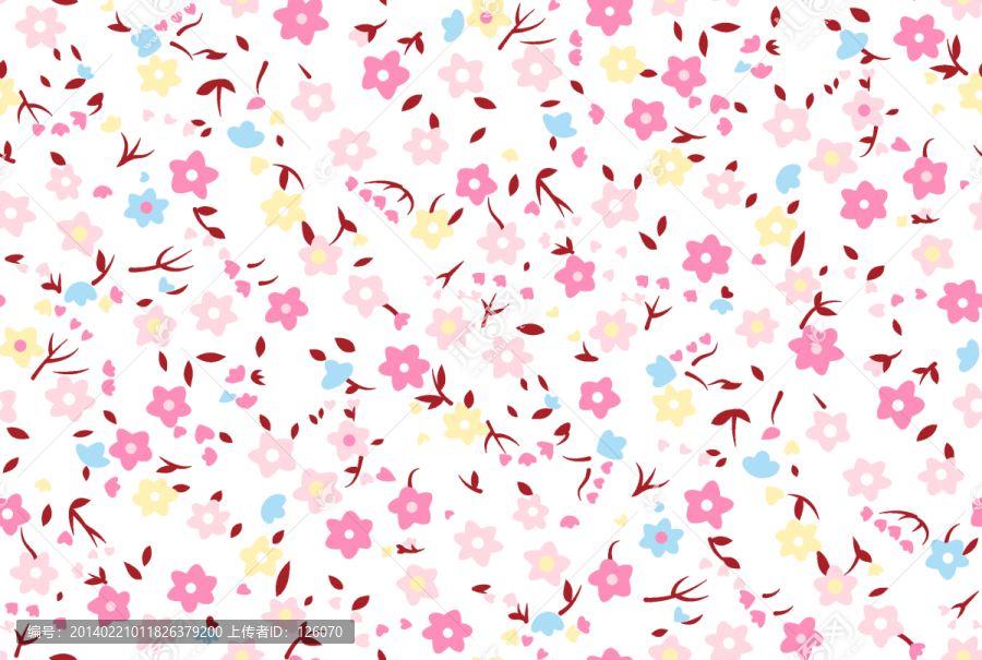 青花瓦小花,碎花