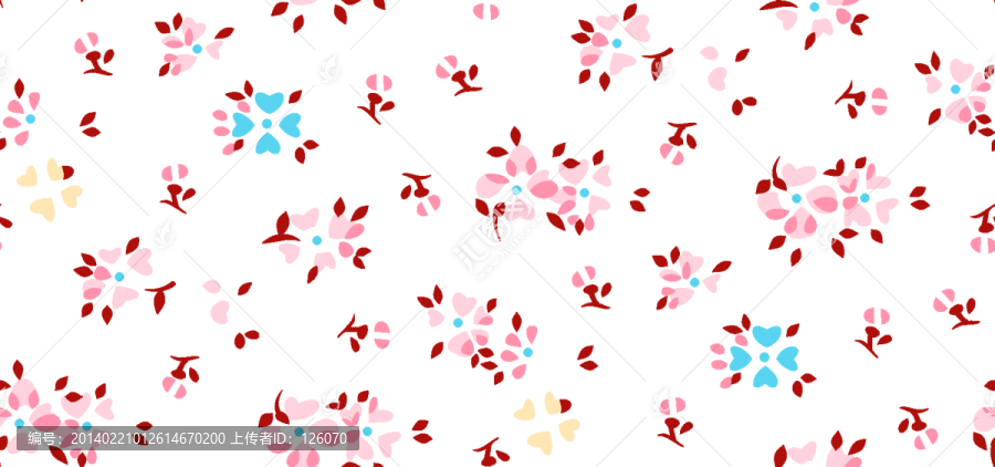 青花瓦小花,碎花