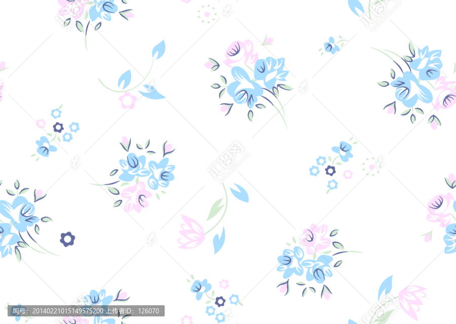 青花瓦小花,碎花