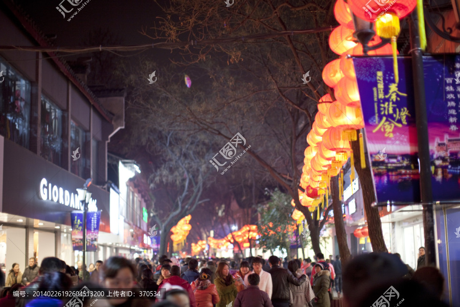 南京夫子庙,商业街,游园,夜景