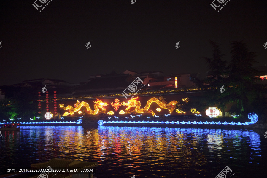 南京夫子庙,秦淮河,游园,夜景